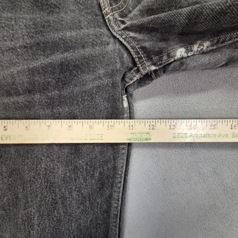 Levis‎ 501 Jeans Mens Gray Charcoal Straight Button Fly Distressed Fits 30x28